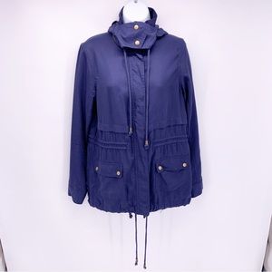 Market & Spruce Blue Hooded Jacket Size XS